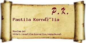 Pastila Kornélia névjegykártya